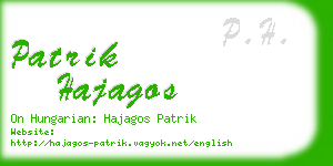 patrik hajagos business card